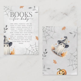 Tarjeta De Recepción Solicitud de libro de Baby Shower Ghost de Hallowe