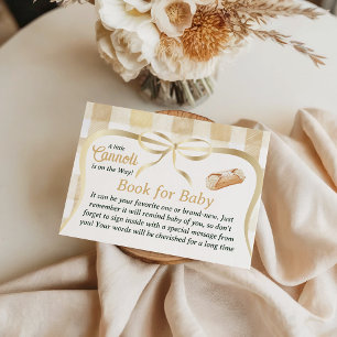 Tarjeta De Recepción Solicitud de libro de baby shower italiano neutral