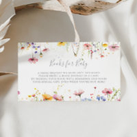 Solicitud de libro de Baby Shower Meadow Wildflowe