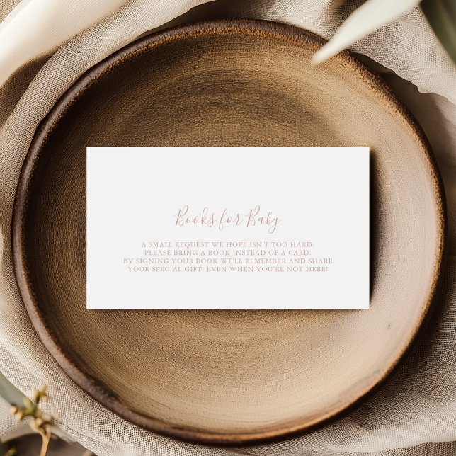 Tarjeta De Recepción Solicitud de libro de Baby Shower Minimalista de o (Subido por el creador)
