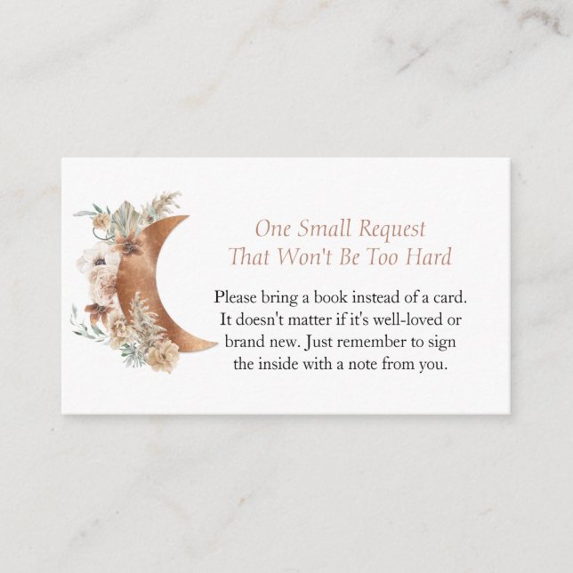 Tarjeta De Recepción Solicitud de libro de Baby Shower neutral en cuant (Anverso)