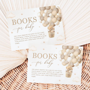 Tarjeta De Recepción Solicitud de libro de Baby Shower Neutral Teddy Be