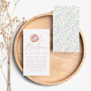 Tarjeta De Recepción Solicitud de libro de baby shower Oh Babies Donut 