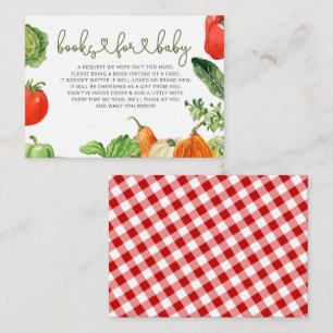 Tarjeta De Recepción Solicitud de libro de Baby Shower para agricultore