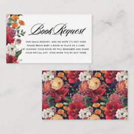 Tarjeta De Recepción Solicitud de libro de Baby Shower para Amaryllis B