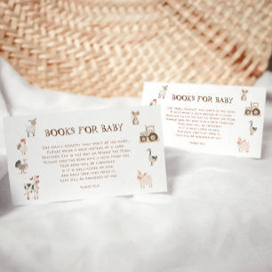 Tarjeta De Recepción Solicitud de libro de Baby Shower para animales de