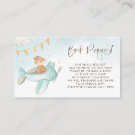 Tarjeta De Recepción Solicitud de libro de Baby Shower para el piloto d