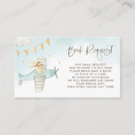 Tarjeta De Recepción Solicitud de libro de Baby Shower para el piloto d