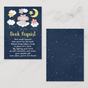 Tarjeta De Recepción Solicitud de libro de Baby Shower para elefantes r