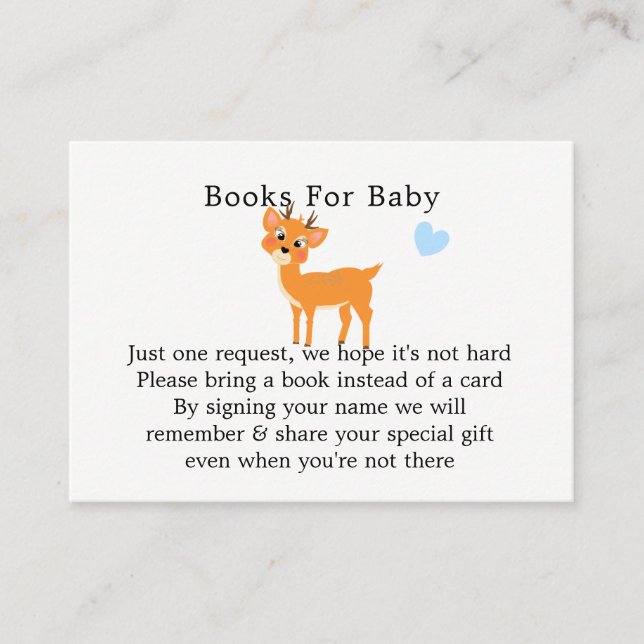 Tarjeta De Recepción Solicitud de libro de Baby Shower para invierno de (Anverso)