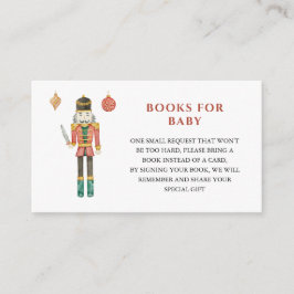 Tarjeta De Recepción Solicitud de libro de Baby Shower para Navidades d