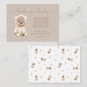 Tarjeta De Recepción Solicitud de libro de Baby Shower para oso de pelu
