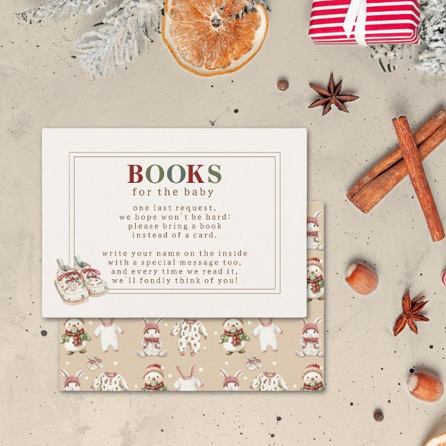 Tarjeta De Recepción Solicitud de libro de Baby Shower para vacaciones  (Subido por el creador)