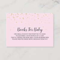 Solicitud de libro de Baby Shower rosado Gold Conf