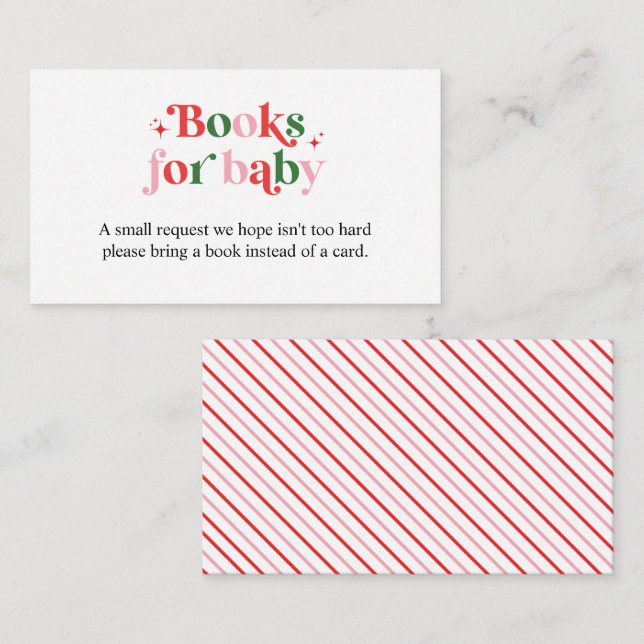 Tarjeta De Recepción Solicitud de libro de Baby Shower Santa Rosa (Anverso / Reverso)