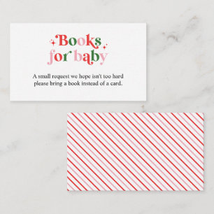 Tarjeta De Recepción Solicitud de libro de Baby Shower Santa Rosa