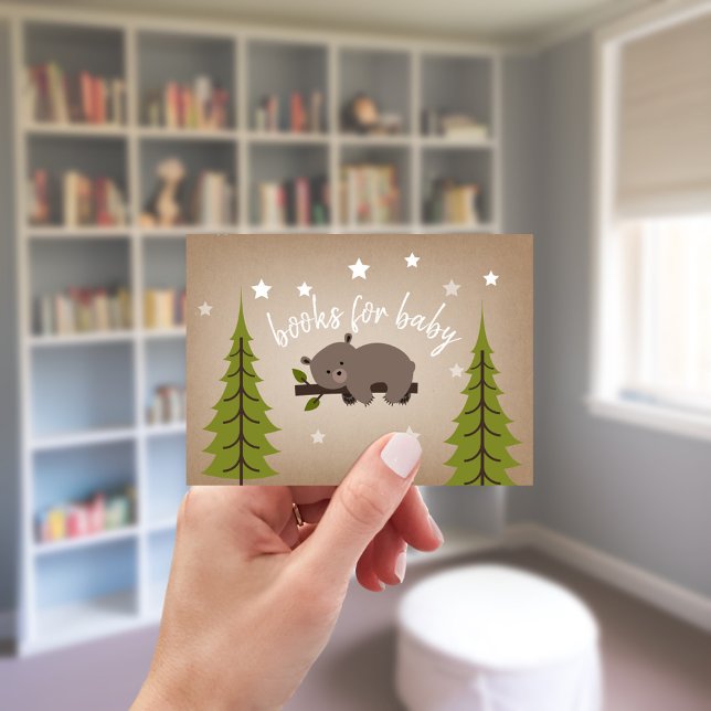 Tarjeta De Recepción Solicitud de libro de Baby Shower Sleepy Bear Card (Subido por el creador)