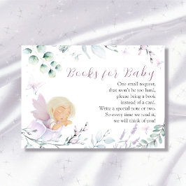 Tarjeta De Recepción Solicitud de libro de Baby Shower sobre mariposa y