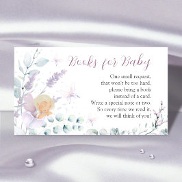 Tarjeta De Recepción Solicitud de libro de Baby Shower sobre mariposa y