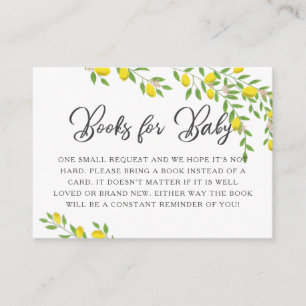 Tarjeta De Recepción Solicitud de libro de Baby Shower sobre temas de l