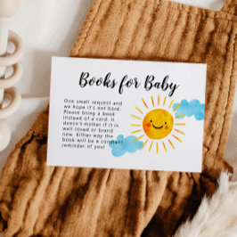Tarjeta De Recepción Solicitud de libro de Baby Shower Sunshine