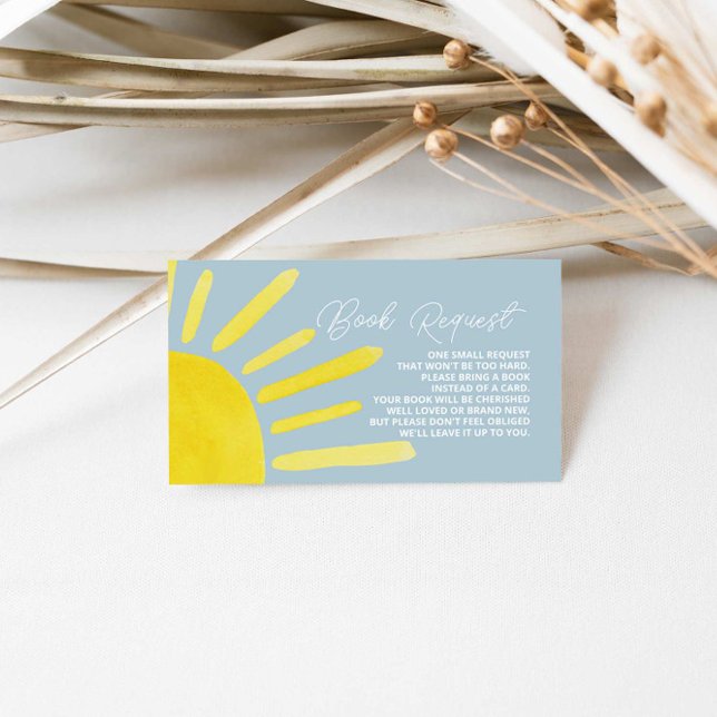 Tarjeta De Recepción Solicitud de libro de Baby Shower Sunshine Sun (Subido por el creador)