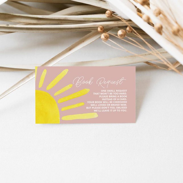 Tarjeta De Recepción Solicitud de libro de Baby Shower Sunshine Sun (Subido por el creador)