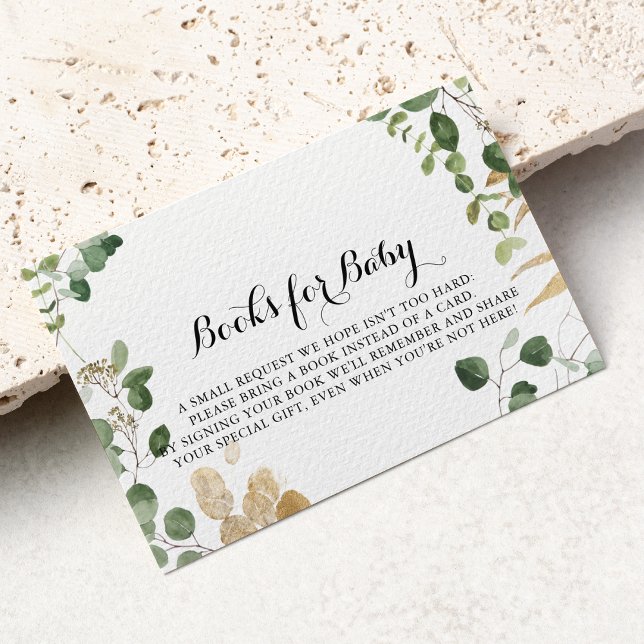 Tarjeta De Recepción Solicitud de libro de Baby Shower Tropical Gold Gr (Subido por el creador)