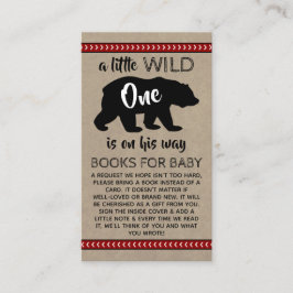 Tarjeta De Recepción Solicitud de libro de Baby Shower Wild One Boys