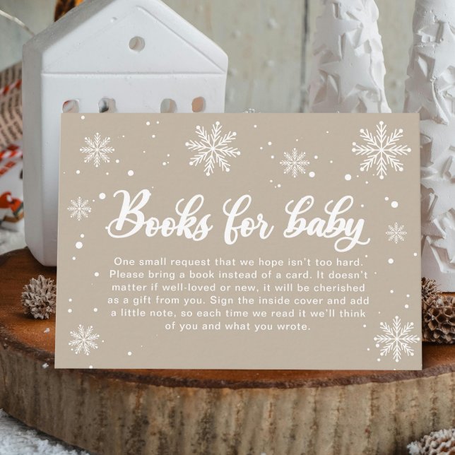 Tarjeta De Recepción Solicitud de libro de Baby Shower Winter Wonderlan (Subido por el creador)