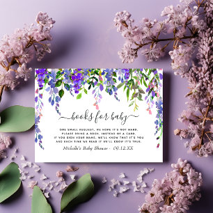Tarjeta De Recepción Solicitud de libro de bautizo floral acuarela de p
