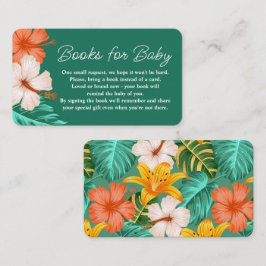 Tarjeta De Recepción Solicitud de libro de bebés de Aloha Aloha Floral 