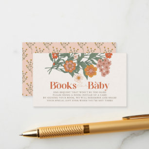 Tarjeta De Recepción Solicitud de libro de Boho Wildflower Chica Baby S