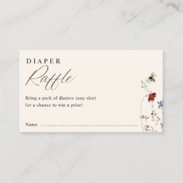 Tarjeta De Recepción Solicitud de libro de Boho Wildflowers Bees Baby S