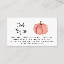 Tarjeta De Recepción Solicitud de libro de calabaza rosa de color de ag