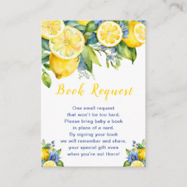 Tarjeta De Recepción Solicitud de libro de canon citral limón mediterrá