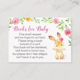 Tarjeta De Recepción Solicitud de libro de Chicas de animales de conejo