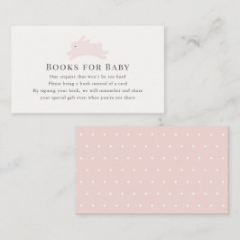 Tarjeta De Recepción Solicitud de libro de conejito rosa simple