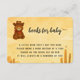 Tarjeta De Recepción Solicitud de libro de Cowboy de Watercolour Wester