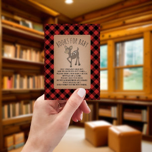 Tarjeta De Recepción Solicitud de libro de Deer Baby Shower