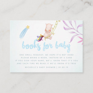 Tarjeta De Recepción Solicitud de libro de ducha de niño pequeño rinoce