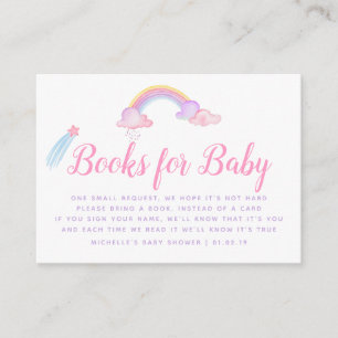 Tarjeta De Recepción Solicitud de libro de ducha para niñas de Rainbow