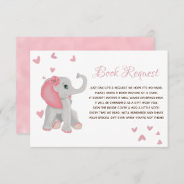 Tarjeta De Recepción Solicitud de libro de elefantes rosados para elefa