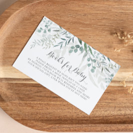 Tarjeta De Recepción Solicitud de libro de Eucalyptus Baby Shower minim