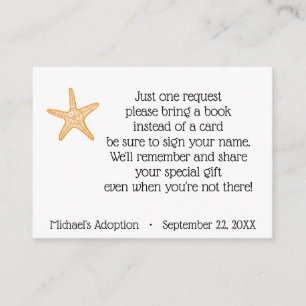 Tarjeta De Recepción Solicitud de libro de Fiesta de adopción de estrib