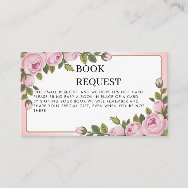 Tarjeta De Recepción Solicitud de libro de flores de jardín acuático (Anverso)