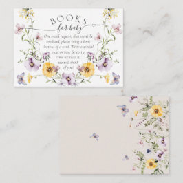 Tarjeta De Recepción Solicitud de libro de flores silvestres de Baby Sh