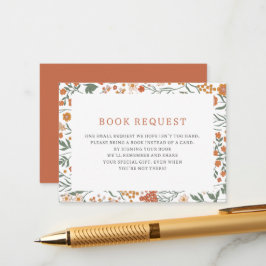Tarjeta De Recepción Solicitud de libro de flores silvestres de Boho