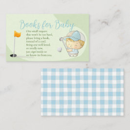 Tarjeta De Recepción Solicitud de libro de golf de Baby Shower Cute Boy