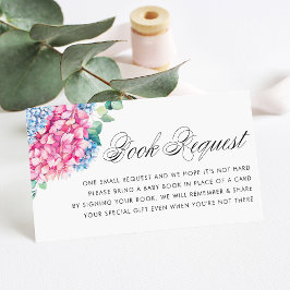 Tarjeta De Recepción Solicitud de libro de hidrografías azul y rosa de